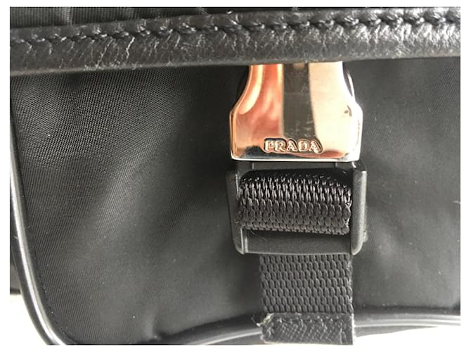 Borsa a tracolla Prada in nylon nero - vista 5