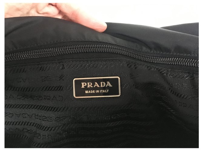Borsa a tracolla Prada in nylon nero - vista 7