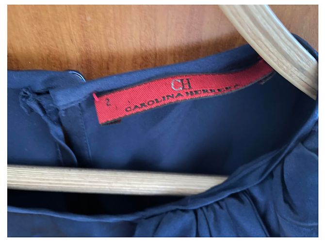 Top in raso Carolina Herrera Blu Notte Blu scuro - vista 2