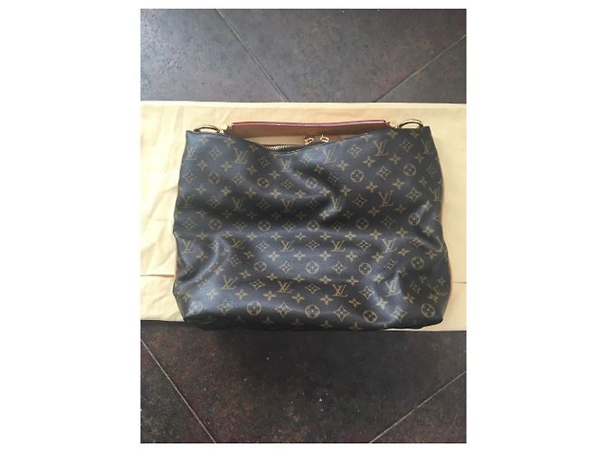Borsa Louis Vuitton Marrone in tela - vista 7