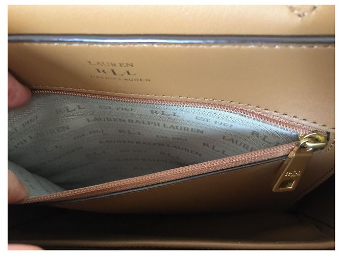 Ralph Lauren Leather Backpack Beige - view 2