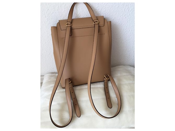 Ralph Lauren Leather Backpack Beige - view 3