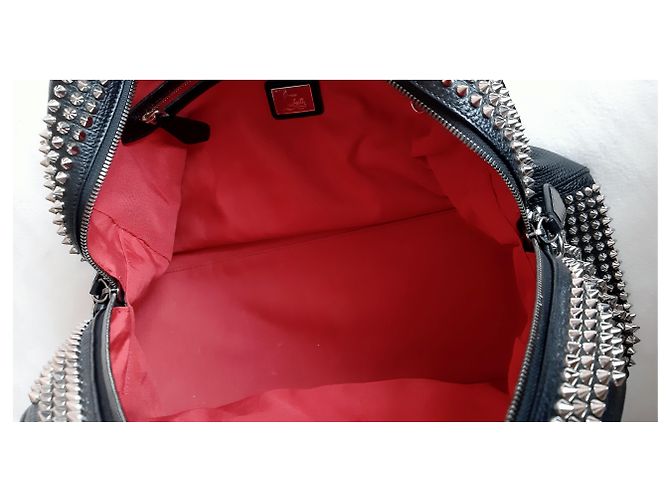 Borsa Christian Louboutin in pelle nera con rivetti argento Nero - vista 18