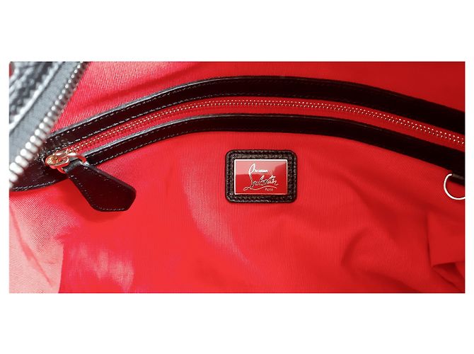 Borsa Christian Louboutin in pelle nera con rivetti argento Nero - vista 19