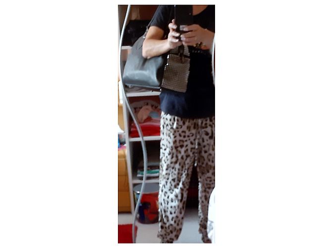 Borsa Christian Louboutin in pelle nera con rivetti argento Nero - vista 21