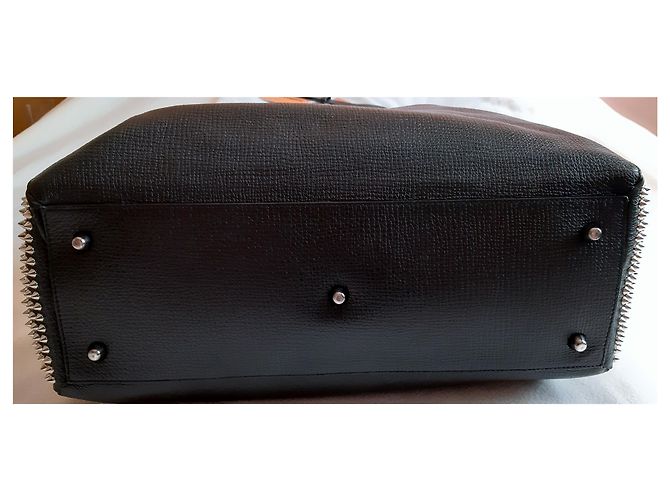 Borsa Christian Louboutin in pelle nera con rivetti argento Nero - vista 9