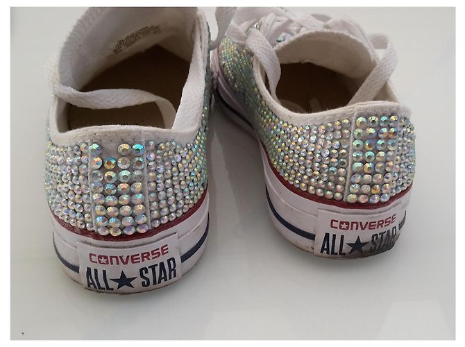 Zapatillas Converse de lino con piedras Swarovski - vista 3