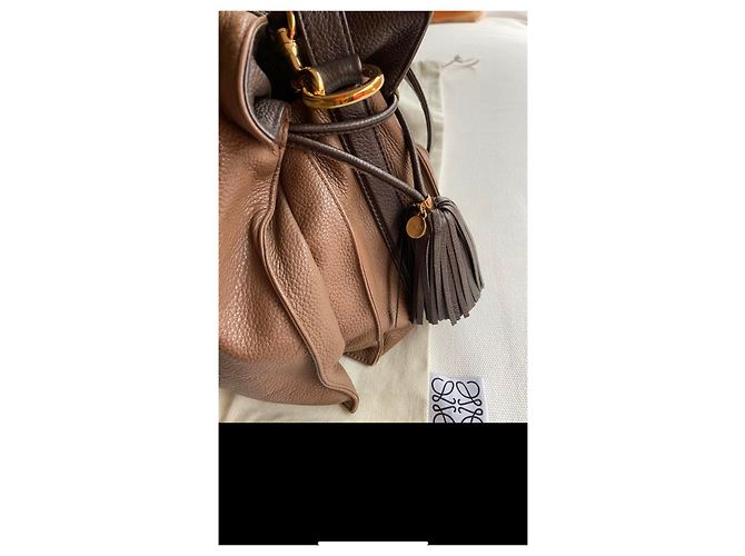 Sac à main Loewe Flamenco Cuir Agneau Chocolat - vue 11