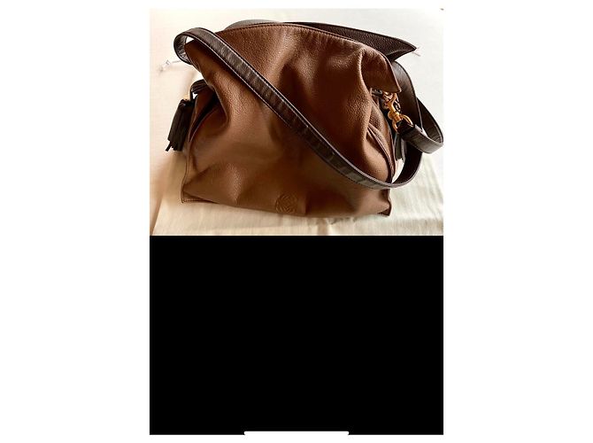 Sac à main Loewe Flamenco Cuir Agneau Chocolat - vue 2