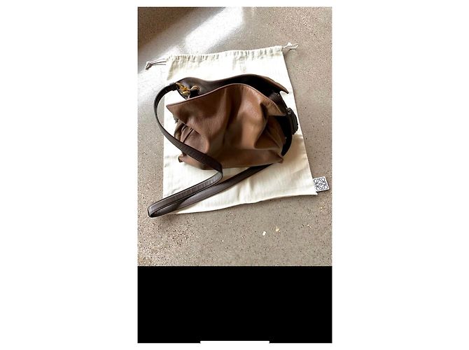 Sac à main Loewe Flamenco Cuir Agneau Chocolat - vue 3