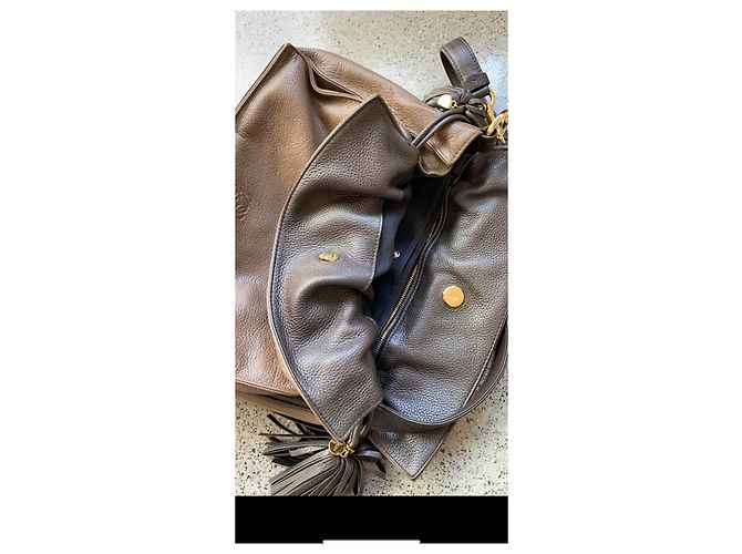 Sac à main Loewe Flamenco Cuir Agneau Chocolat - vue 4