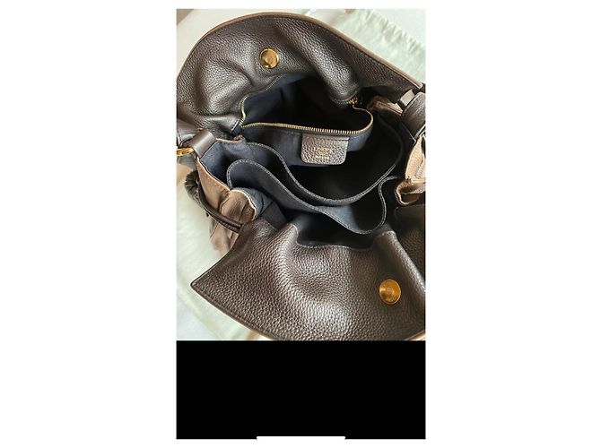 Sac à main Loewe Flamenco Cuir Agneau Chocolat - vue 8
