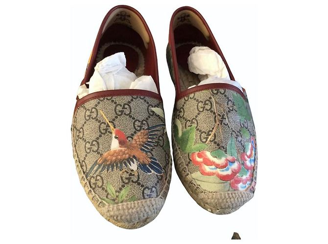 Espadrillas Gucci in pelle multicolore 37.5 - vista 3