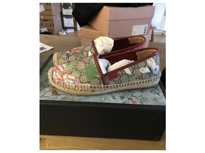 Espadrillas Gucci in pelle multicolore 37.5 - vista 4