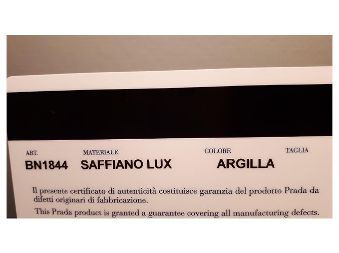 Prada Saffiano Lux Tote Bag Taupe - vue 11