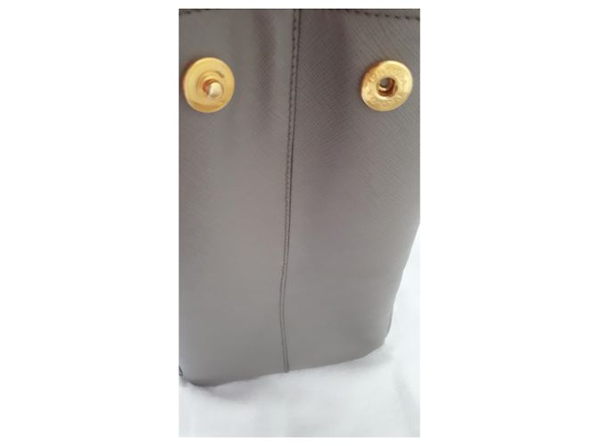 Prada Saffiano Lux Tote Bag Taupe - vue 6