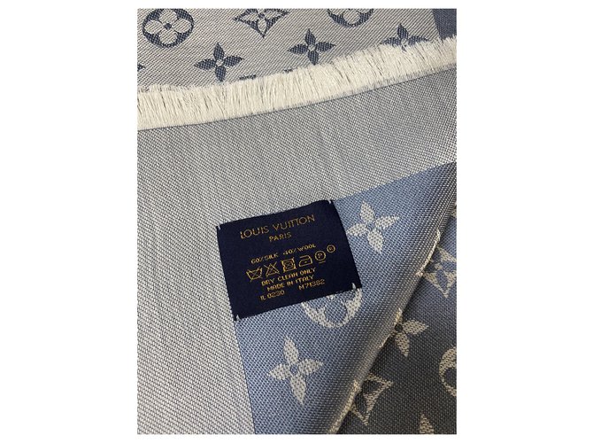 Louis Vuitton Hellblauer Jeansschal - Ansicht 3