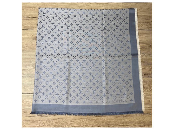 Louis Vuitton Hellblauer Jeansschal - Ansicht 4