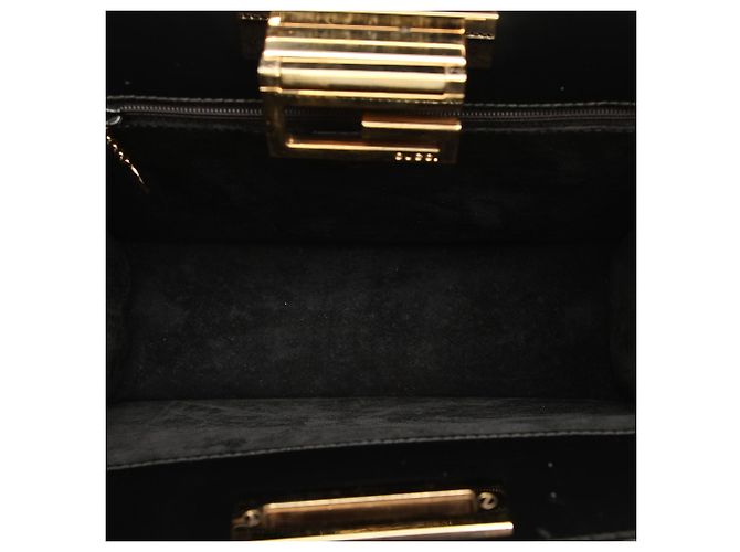 Gucci Tracolla in pelle scamosciata nera - vista 5