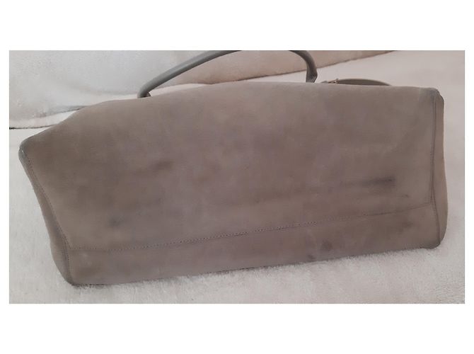 Borsa shopper Coach in camoscio taupe - vista 10