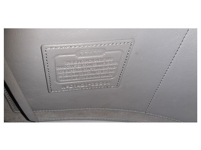 Borsa shopper Coach in camoscio taupe - vista 9