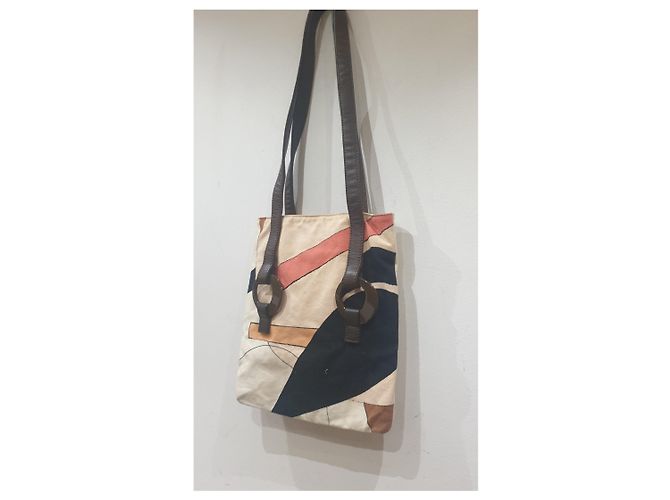 Bolsa de mão Marni em tecido estampado e couro Multicor - vista 2