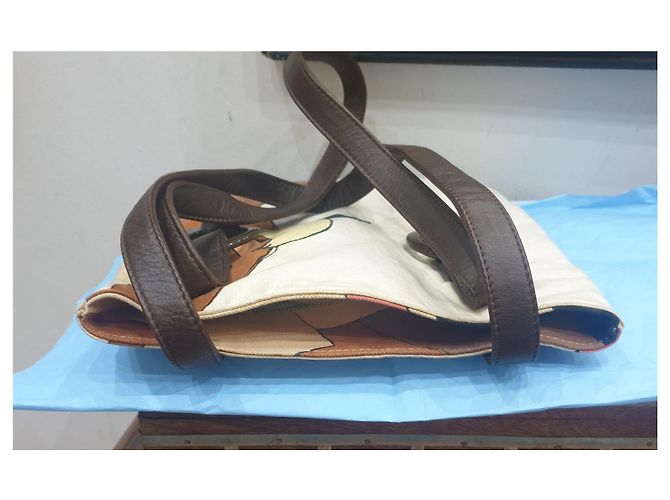 Bolsa de mão Marni em tecido estampado e couro Multicor - vista 4