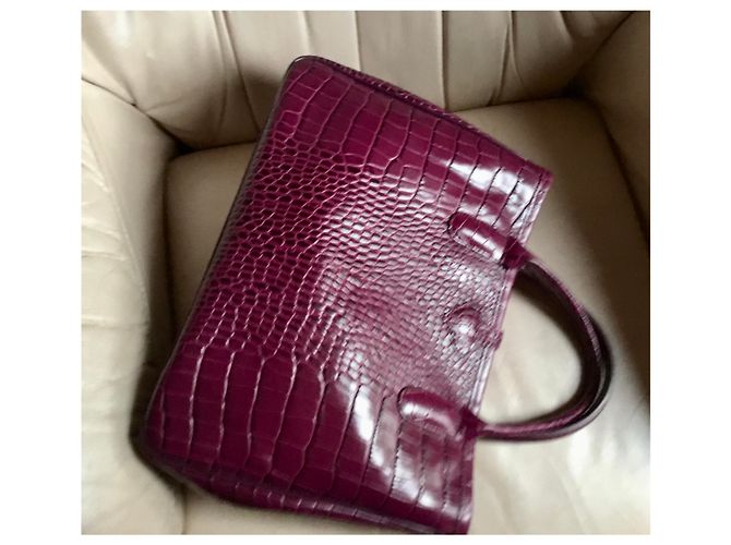 Roseau Longchamp BORSA VIOLINO IN VITELLO A FORMA DI CROCO - vista 2