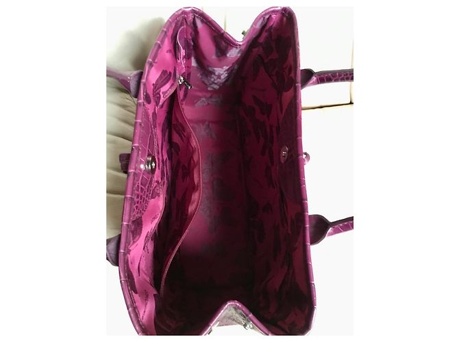 Roseau Longchamp BORSA VIOLINO IN VITELLO A FORMA DI CROCO - vista 5