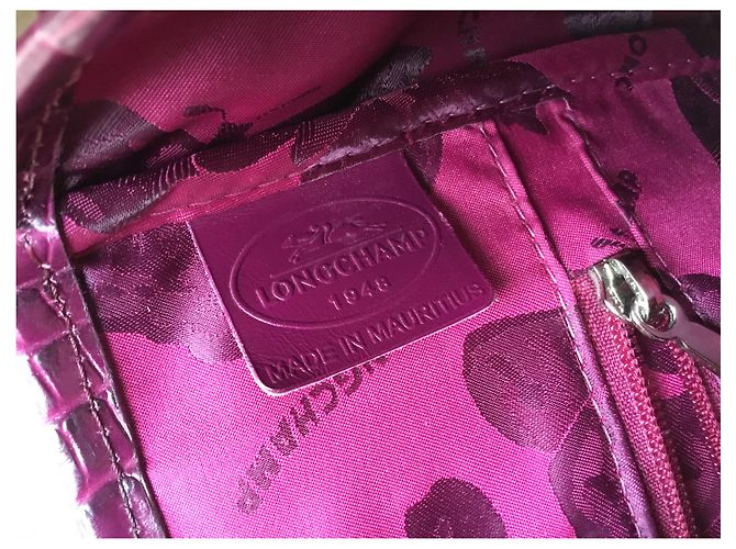 Roseau Longchamp BORSA VIOLINO IN VITELLO A FORMA DI CROCO - vista 6