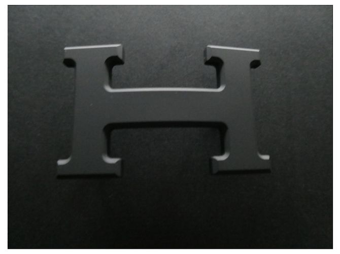 Fibbia Hermès 5382 PVD opaco 32MM Nero - vista 3