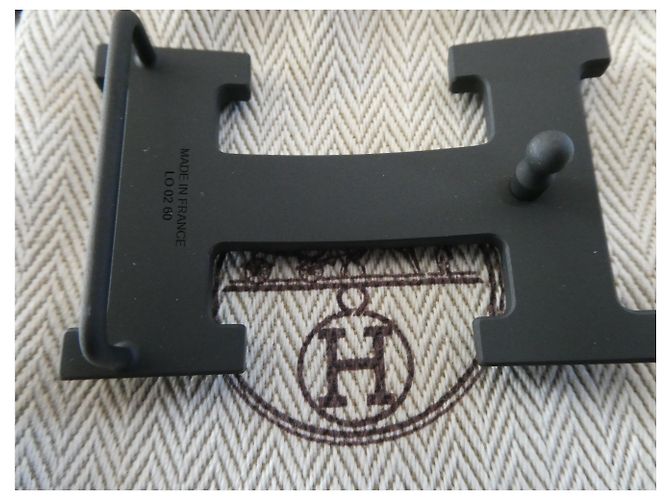 Fibbia Hermès 5382 PVD opaco 32MM Nero - vista 5