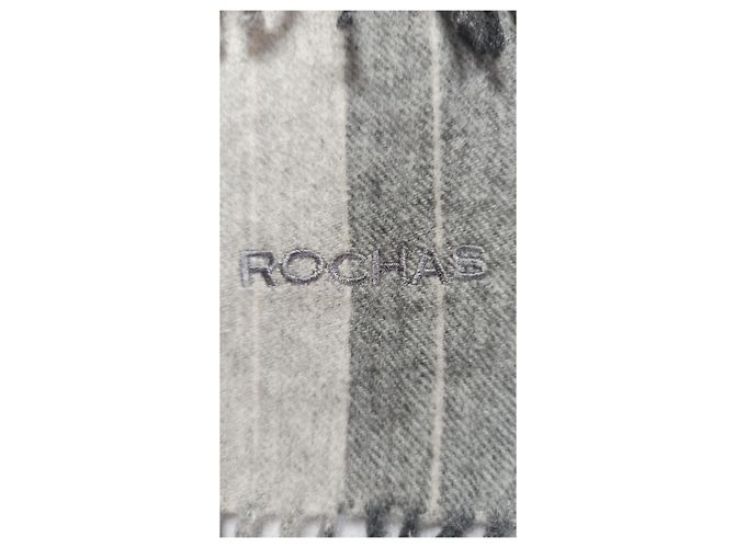 Sciarpa Rochas in lana a righe grigia Grigio - vista 3