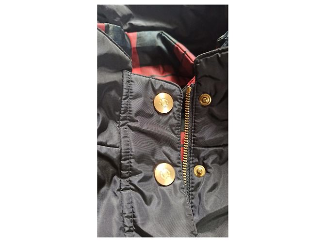 Chaqueta outdoor Basler Weekend azul con chaleco extraíble a cuadros rojos Roja - vista 8