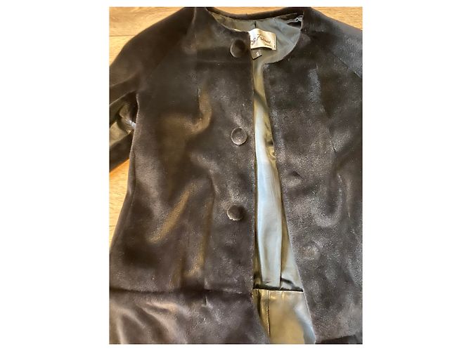 Chaqueta Sprung Frères de visón afeitado Marrón oscuro - vista 7