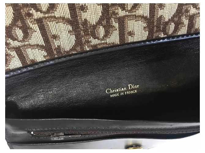 Portafoglio Dior Monogramma Marrone ed Ecru - vista 3