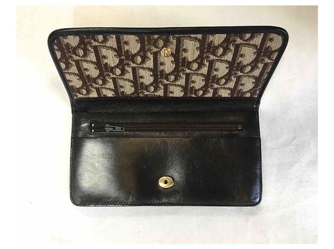 Portafoglio Dior Monogramma Marrone ed Ecru - vista 4