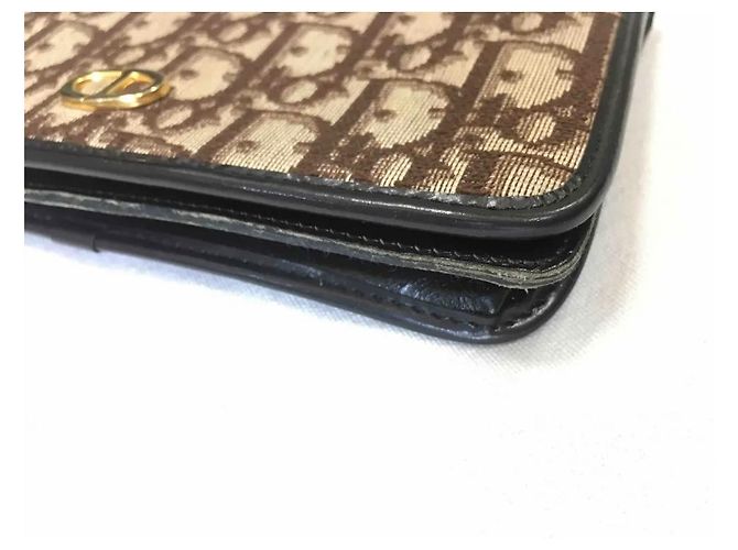 Portafoglio Dior Monogramma Marrone ed Ecru - vista 5