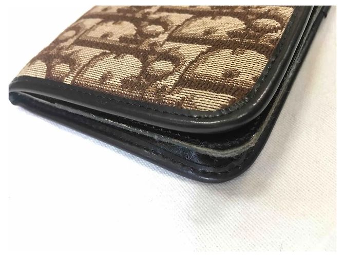 Portafoglio Dior Monogramma Marrone ed Ecru - vista 6