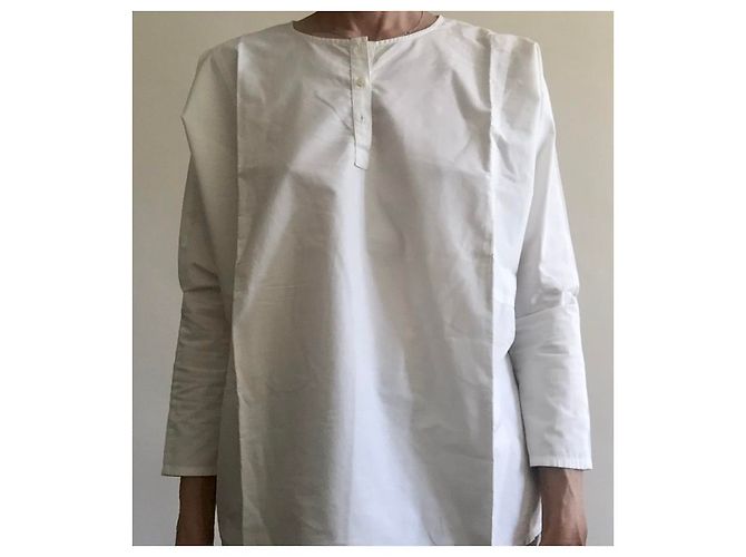 Autre Marque Camicetta Manica lunga tunica bianca Et Vous T.36-38 Bianco - vista 5