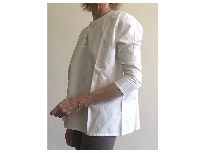 Autre Marque Camicetta Manica lunga tunica bianca Et Vous T.36-38 Bianco - vista 6