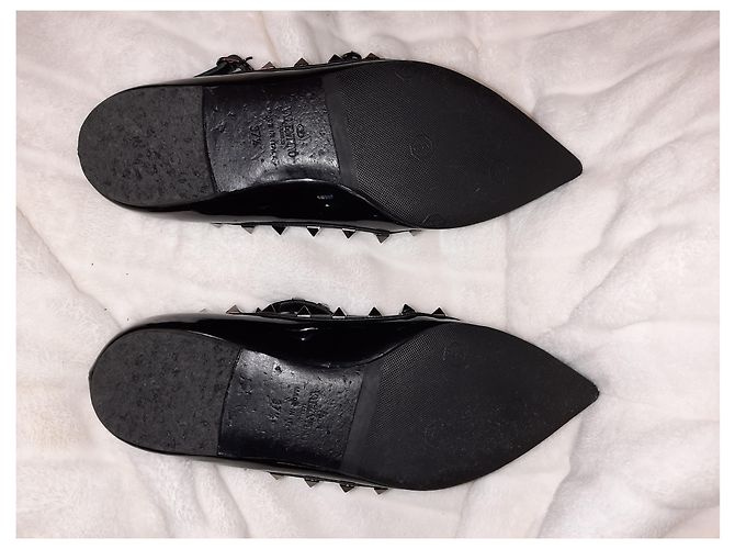Bailarinas Valentino Rockstud de charol negro - vista 10