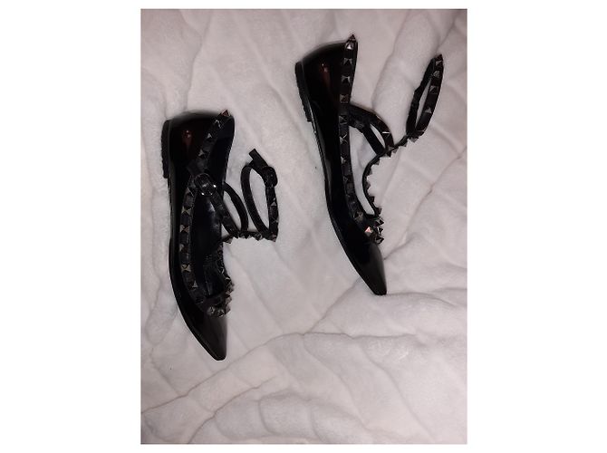 Bailarinas Valentino Rockstud de charol negro - vista 12