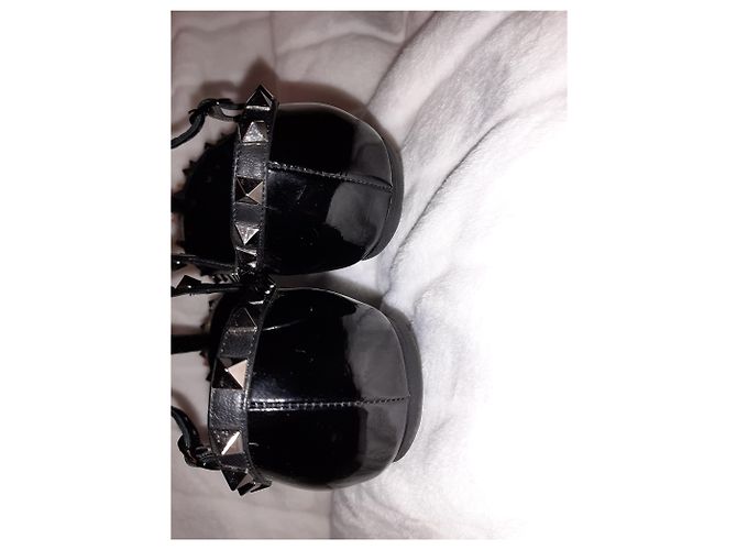 Bailarinas Valentino Rockstud de charol negro - vista 13