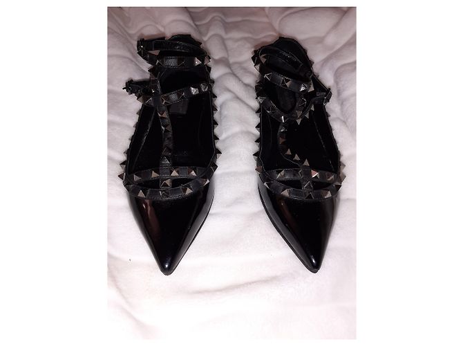 Bailarinas Valentino Rockstud de charol negro - vista 7