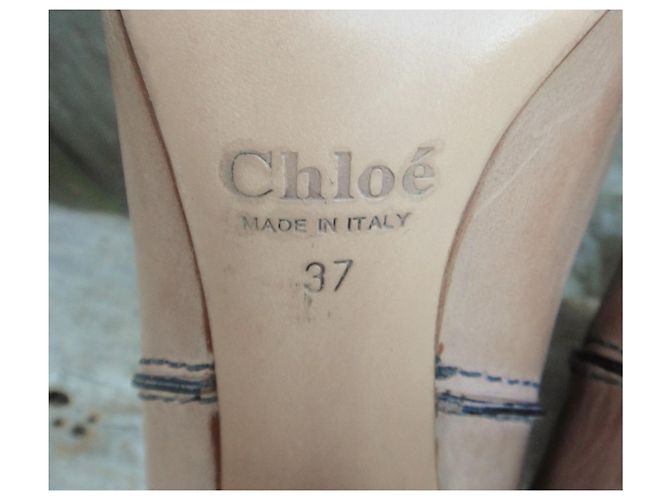 Botines Chloé de piel beige 37 - vista 6