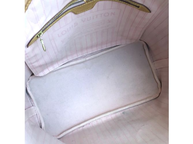 Louis Vuitton Neverfull Mm Damier Azur Canvas Bianco - vista 10