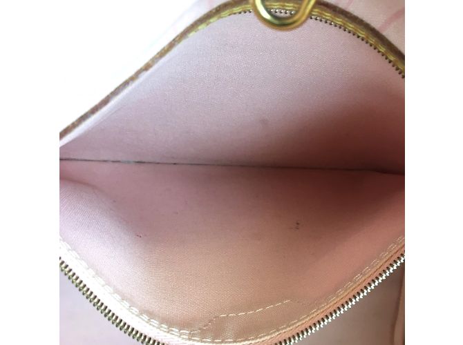 Louis Vuitton Neverfull Mm Damier Azur Canvas Bianco - vista 11
