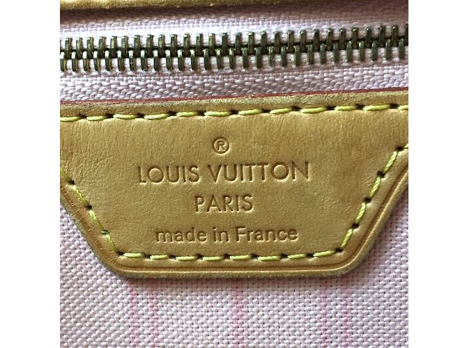 Louis Vuitton Neverfull Mm Damier Azur Canvas Bianco - vista 12
