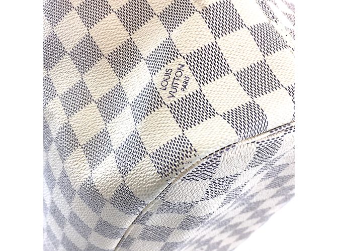 Louis Vuitton Neverfull Mm Damier Azur Canvas Bianco - vista 8